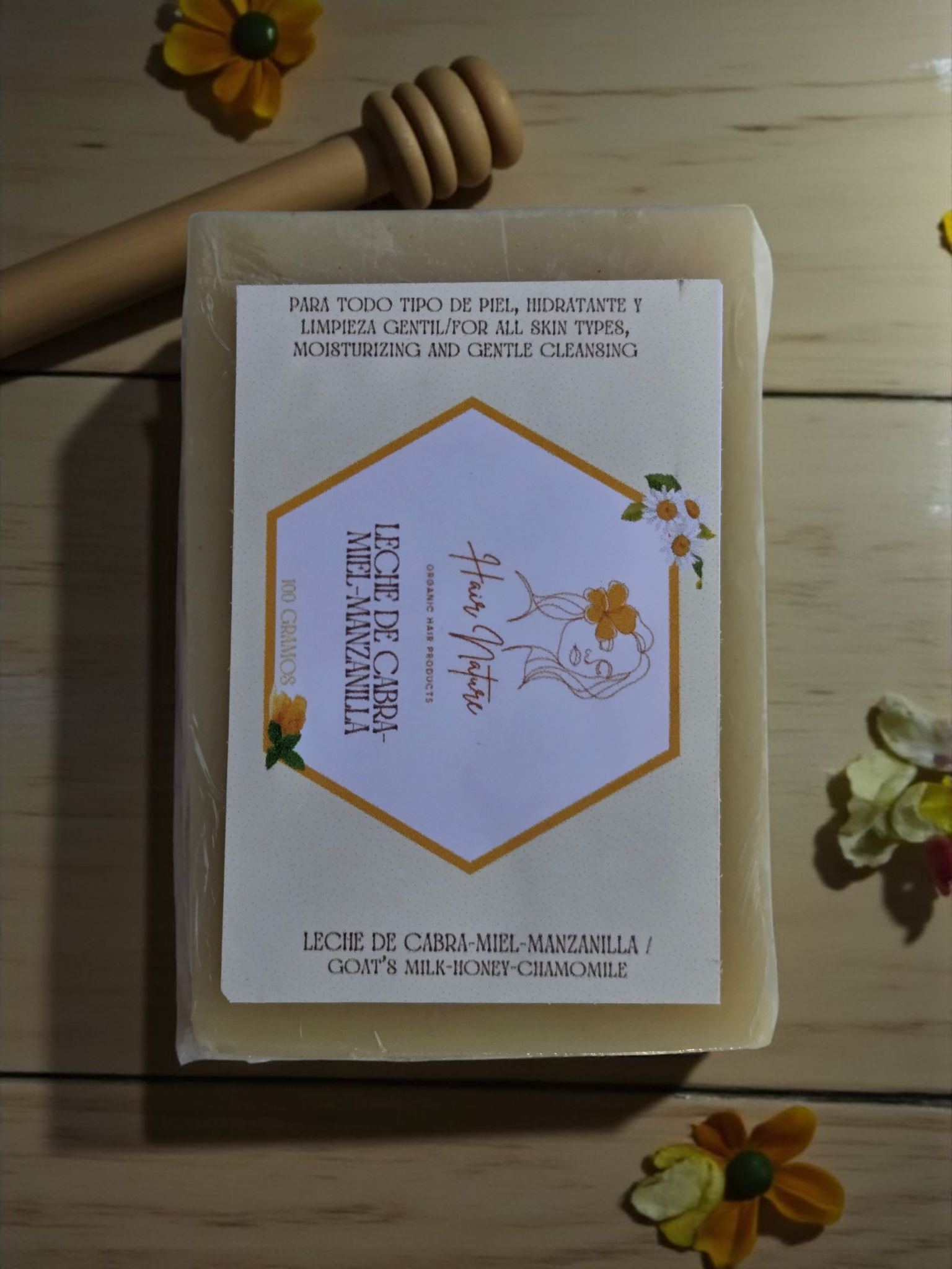 Jabon de leche de cabra miel y manzanilla